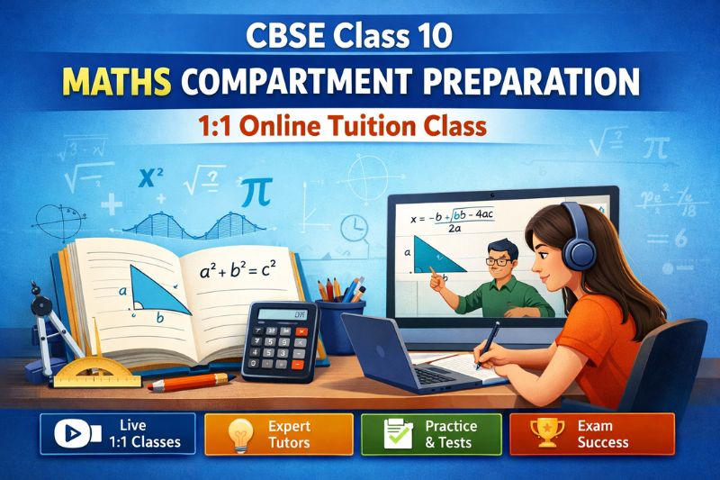 “CBSE Class 10 Maths Compartment Preparation – 1:1 Online Tuition Class”