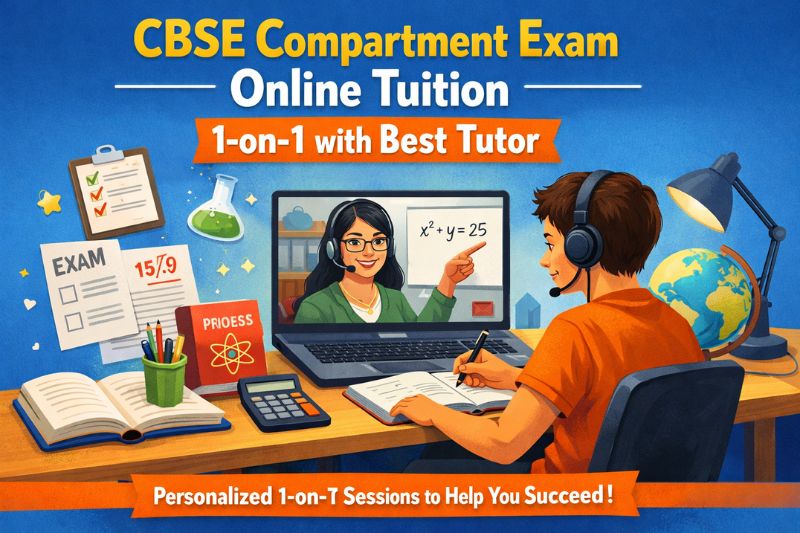 CBSE Compartment Exam Online Tuition 1-on-1 with Best Tutor